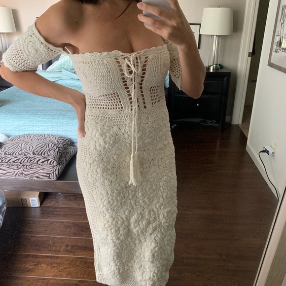 Free People Racing Hearts Crochet Midi Dress - Picture 4 of 4